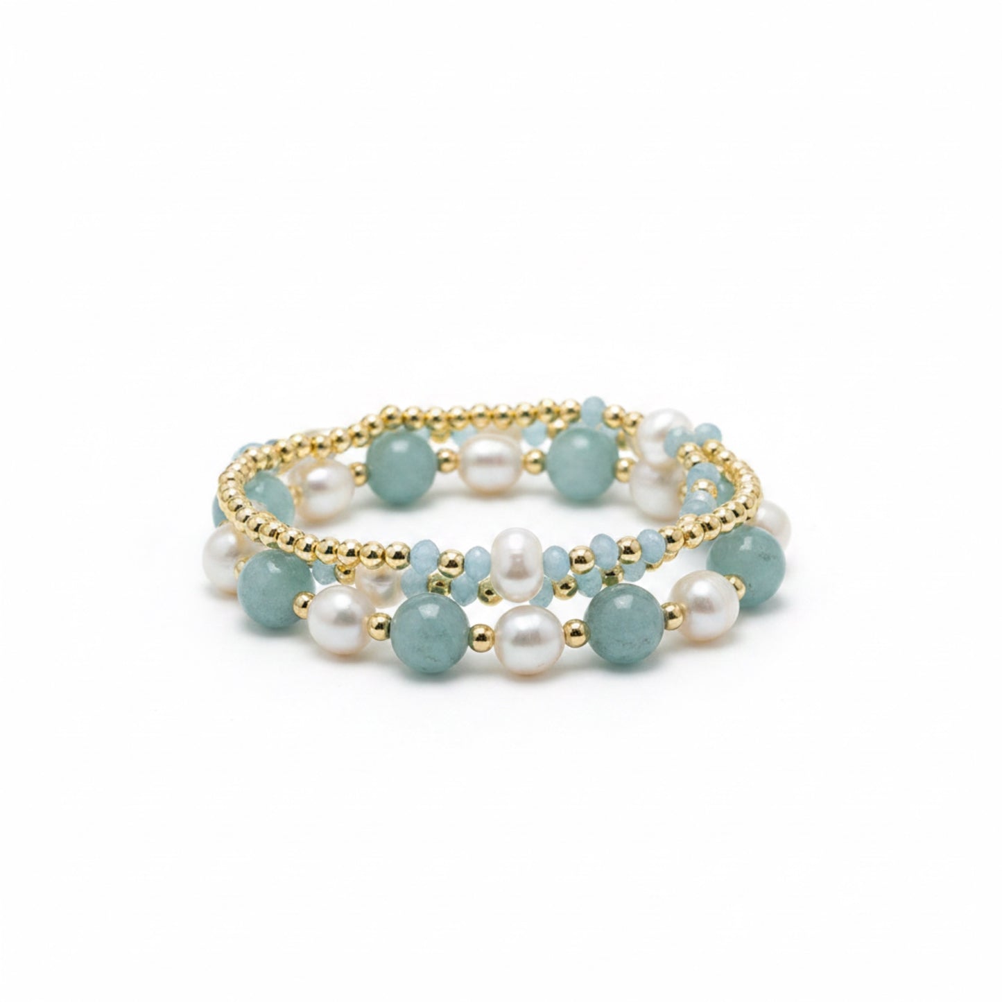 Aqua Pearl Bracelets