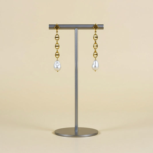 Pearl Link Earrings